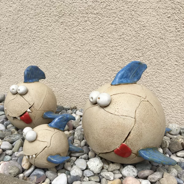 Keramikfiguren Steinzeug, Preis €22,- bis 38,- je nach Größe 