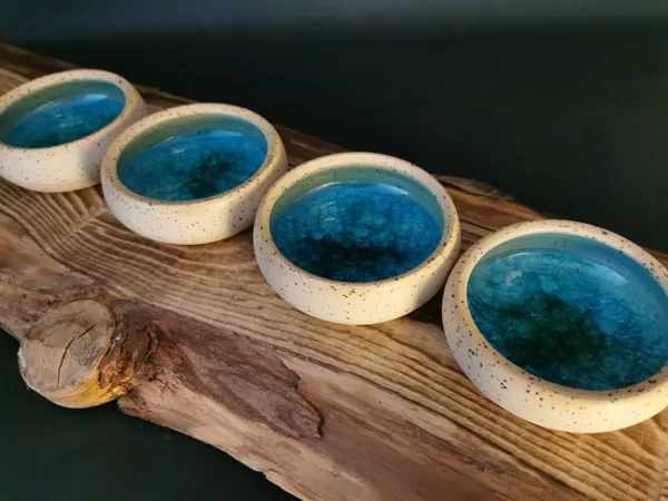 Teelichtschalen, Steinzeugt, Preis €18,-