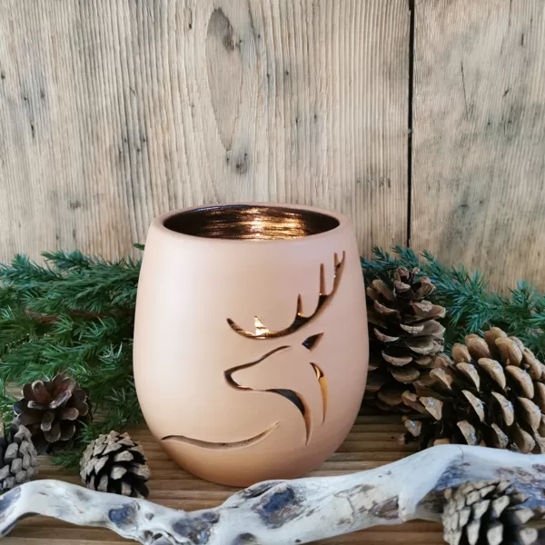 Windlicht, Naturton rotbraun,  Preis €32,- bis 38,- je nach Größe